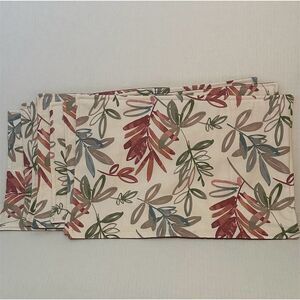 Moutina Set of 7 Watercolor Leaf Placemats Reversible Easy Clean